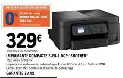 E.Leclerc IMPRIMANTE COMPACTE 3-EN-1 DCP “BROTHER” offre