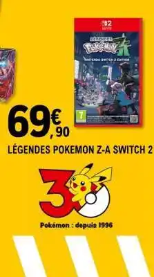 E.Leclerc LÉGENDES POKÉMON : Z-A SWITCH 2 offre