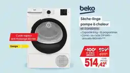 Pro&Cie BEKO Sèche-linge pompe à chaleur réf: D3H18D93W offre