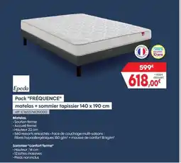 Pro&Cie Pack "fréquence" matelas + sommier tapissier offre