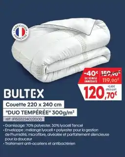 Pro&Cie BULTEX Couette "duo tempérée" 300g/m² offre
