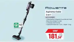 Pro&Cie ROWENTA Aspirateur balai 2 en 1 offre