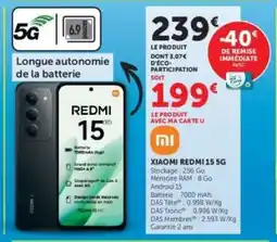 Super U XIAOMI REDMI 15 5G offre