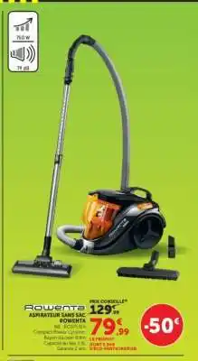 Hyper U Rowenta Aspirateur sans sac offre