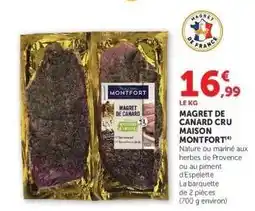 Hyper U MAGRET DE CANARD CRU 'MAISON MONTFORT' offre