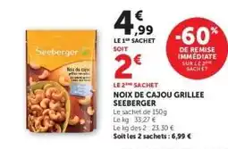 Hyper U NOIX DE CAJOU GRILLEE SEEBERGER offre