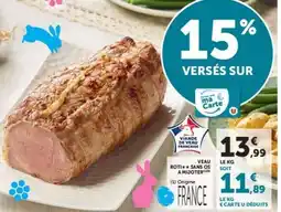 Hyper U Veau Rôti Sans Os offre