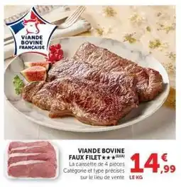 Hyper U Viande Bovine : Faux-Filet offre
