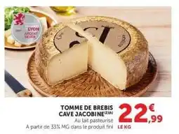 Hyper U Tomme de Brebis Cave Jacobine offre