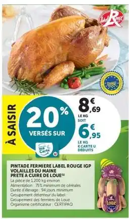 Hyper U PINTADE FERMIÈRE LABEL ROUGE IGP offre