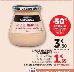 Hyper U SAUCE NANTUA GIRAUDET offre