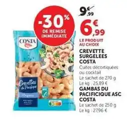 Hyper U CREVETTE SURGELEES COSTA offre