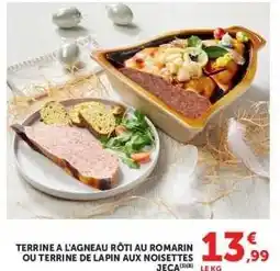 Super U Terrine à l'agneau rôti au romarin ou terrine de lapin aux noisettes offre