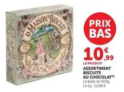 Super U ASSORTIMENT BISCUITS AU CHOCOLAT offre