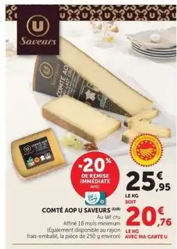 Super U COMTÉ AOP U SAVEURS offre