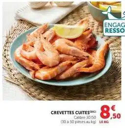 Super U CREVETTES CUITES offre