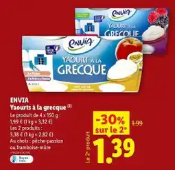 Lidl ENVIA Yaourts à la grecque offre