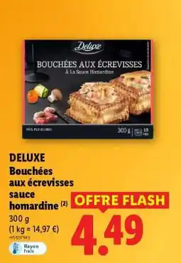Lidl DELUXE Bouchées aux écrevisses sauce homardine offre