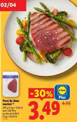 Lidl Pavé de thon mariné offre