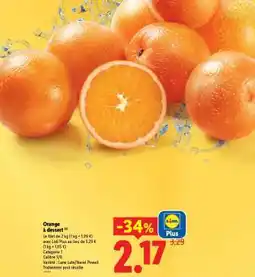 Lidl Orange à dessert offre