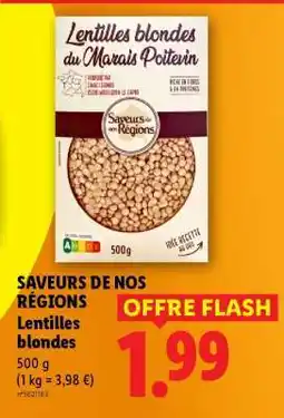 Lidl SAVEURS DE NOS RÉGIONS Lentilles blondes offre