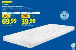 Lidl LIVARNO Matelas en mousse confort Easy 140 x 190 cm offre
