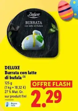 Lidl Deluxe Burrata con latte di bufala offre