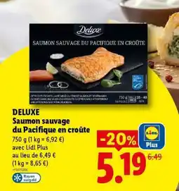 Lidl DELUXE Saumon sauvage du Pacifique en croûte offre
