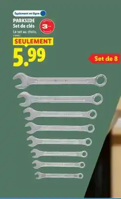 Lidl PARKSIDE Set de clés offre