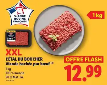 Lidl L'ÉTAL DU BOUCHER Viande hachée pur bœuf offre