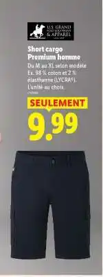Lidl Short cargo Premium homme offre