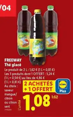 Lidl FREEWAY Thé glacé offre