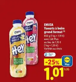 Lidl ENVIA Yaourts à boire grand format offre