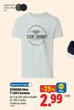 Lidl ESMARA Men T-shirt homme offre