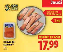 Lidl 8 pavés de saumon offre