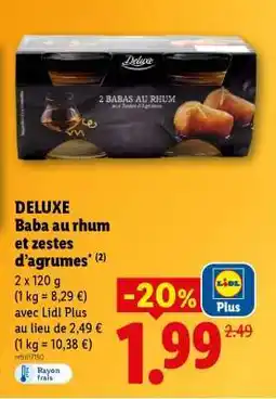 Lidl DELUXE Baba au rhum et zestes d’agrumes offre