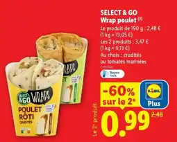 Lidl SELECT & GO Wrap poulet offre