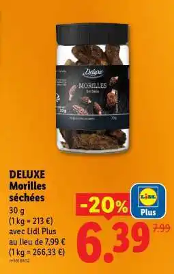 Lidl DELUXE Morilles séchées offre