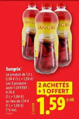 Lidl Sangria offre