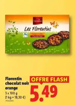 Lidl Florentin chocolat noir orange offre