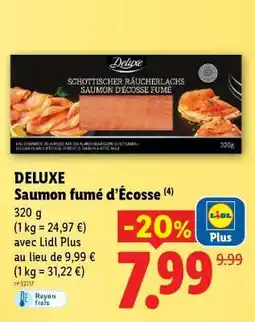 Lidl Deluxe Saumon fumé d'Écosse offre