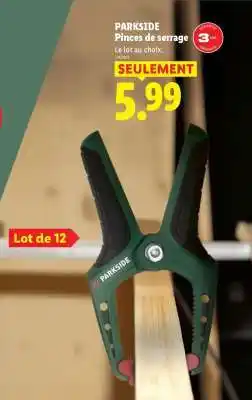 Lidl PARKSIDE Pinces de serrage offre