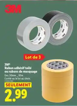 Lidl 3M Ruban adhésif toilé ou rubans de masquage offre