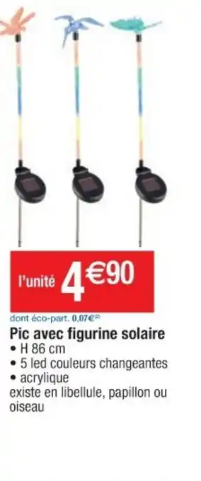 Pic avec figurine solaire