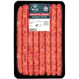 Carrefour Carrefour coeur marc 8 chipolatas natures longues carrefour le marché offre