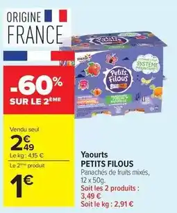 Carrefour Drive Petits filous - yaourts offre