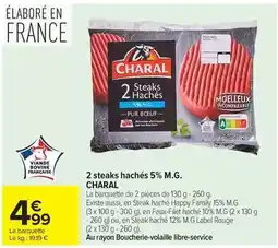 Carrefour Drive Charal - 2 steaks hachés offre