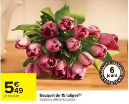 Carrefour Drive Bouquet de 15 tulipes offre