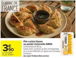 Carrefour Drive Plat cuisiné gyoza au poulet citronnelle offre