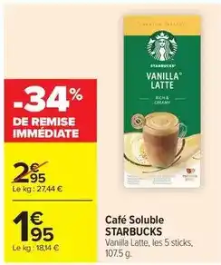 Carrefour Drive Starbucks - café soluble offre